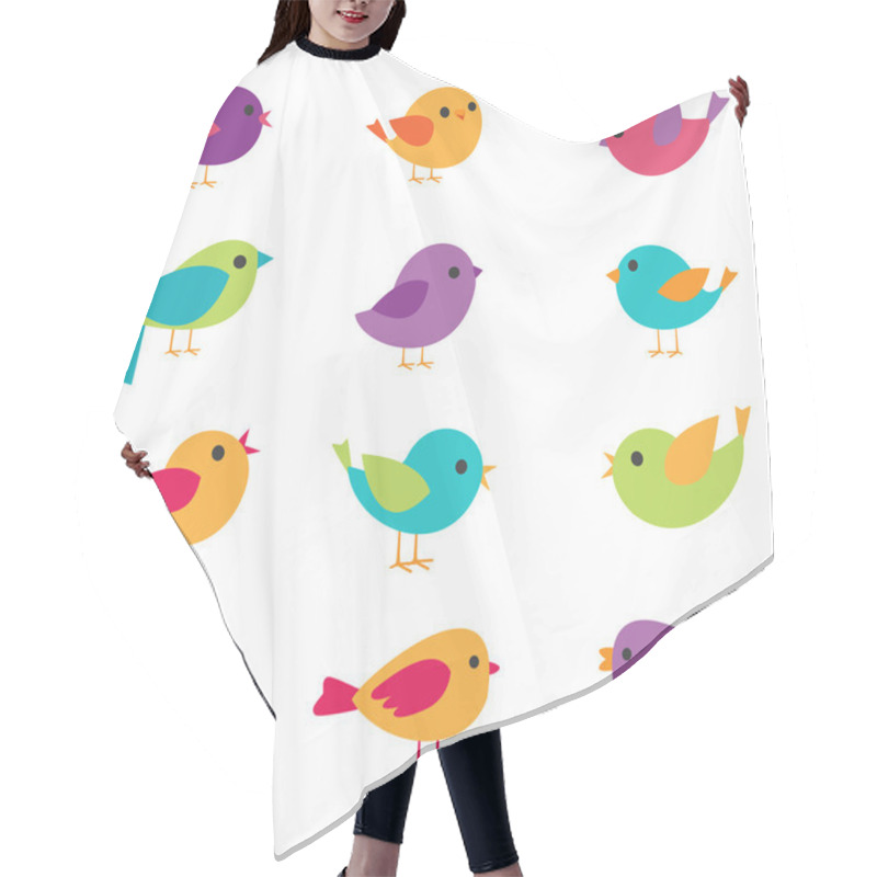 Personality  Vector Birds Set Hair Cutting Cape