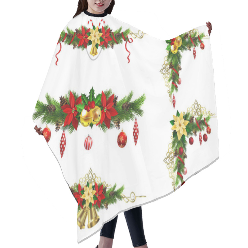 Personality  Christmas Elements For Your Designs Hair Cutting Cape