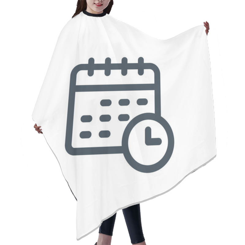 Personality  Schedule Icon Vector From Customer Service Concept. Thin Line Illustration Of Schedule Editable Stroke. Schedule Linear Sign For Use On Web And Mobile Apps, Logo, Print Media. Hair Cutting Cape