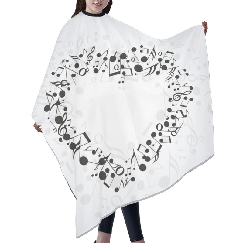 Personality  Heart Music Hair Cutting Cape