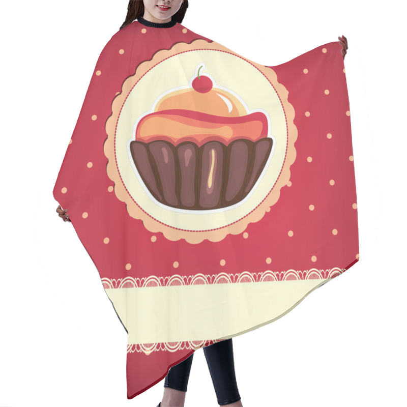 Personality  Cute Retro Cupcake Hair Cutting Cape