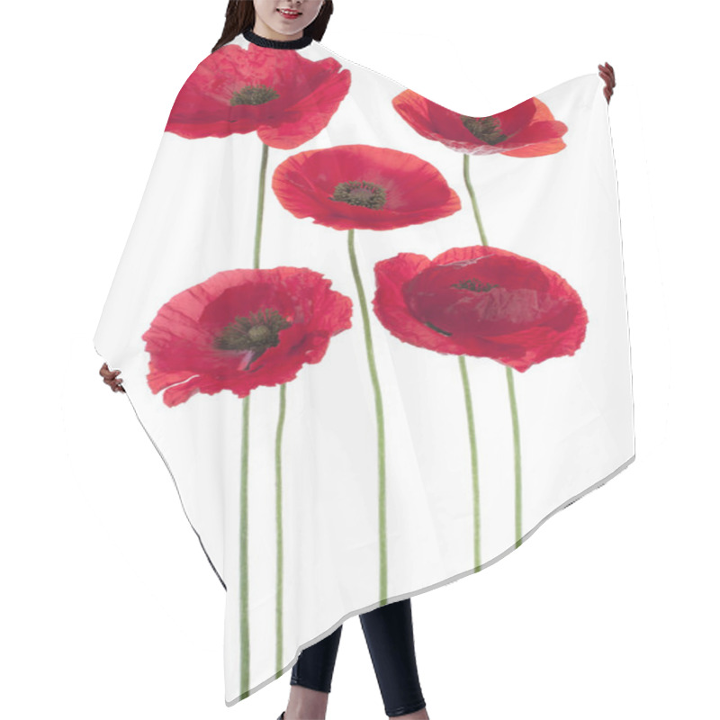 Personality  Poppy Flowers Hair Cutting Cape