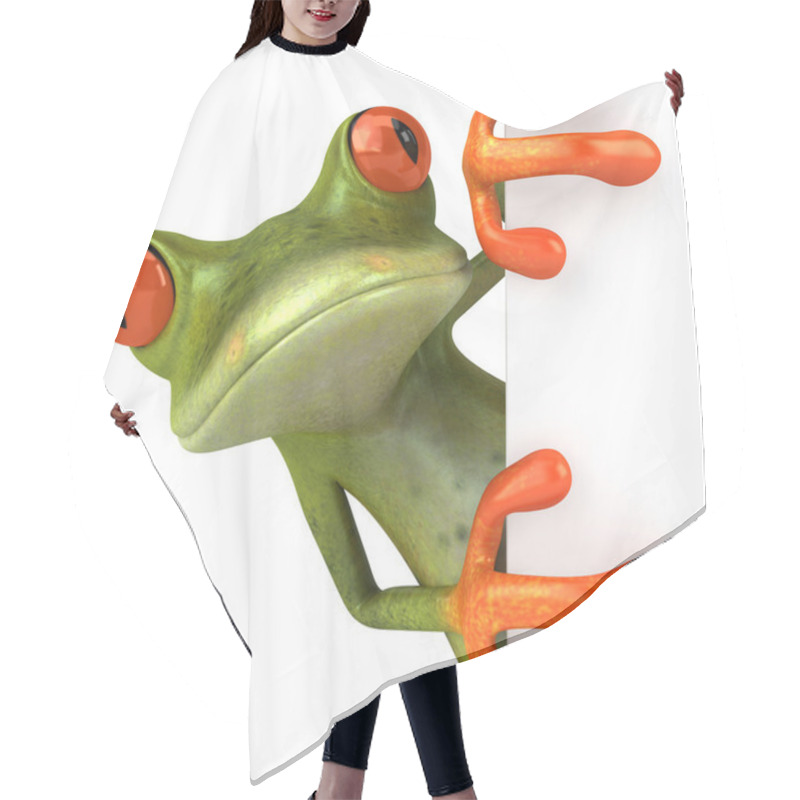 Personality  Frog 3d Animated Hair Cutting Cape