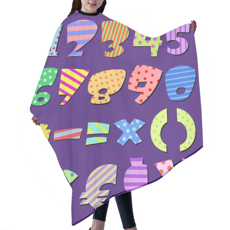 Personality  Comic Numbers Hair Cutting Cape