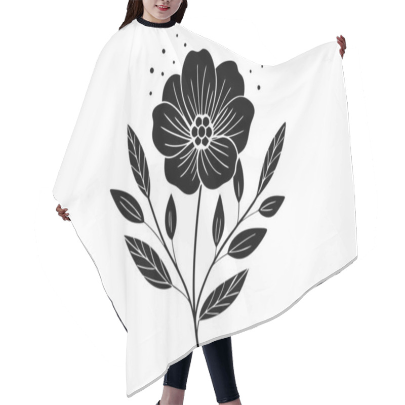 Personality  Minimalist Beautiful Floral Illustration Hair Cutting Cape