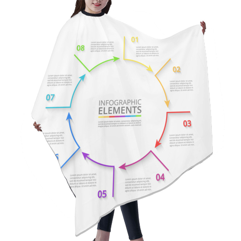 Personality  Vector Business Template For Presentation. Hair Cutting Cape