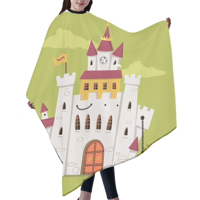 Personality  Cartoon Castle Hair Cutting Cape