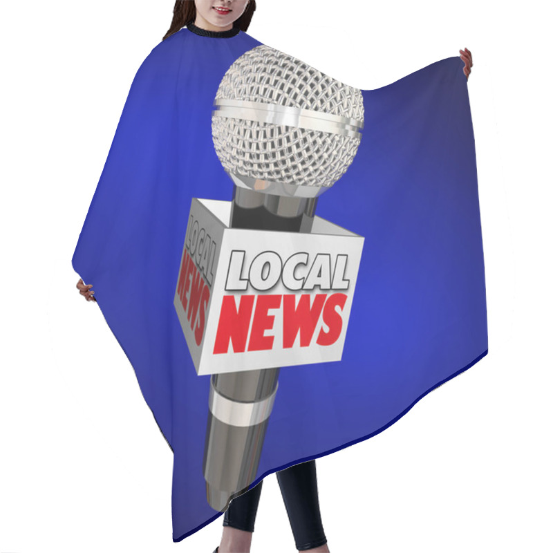 Personality  Local News Report Microphone  Hair Cutting Cape