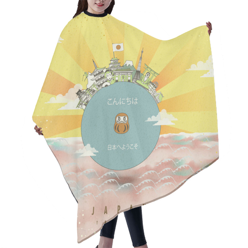 Personality  Lovely Japan Travel Poster  Hair Cutting Cape