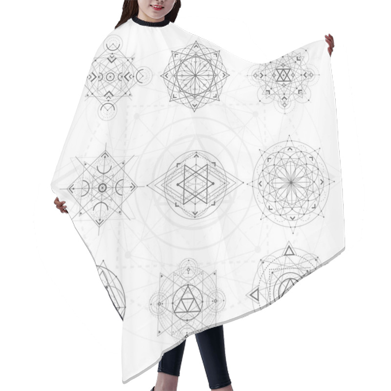 Personality  Sacred Geometry Signs Hair Cutting Cape