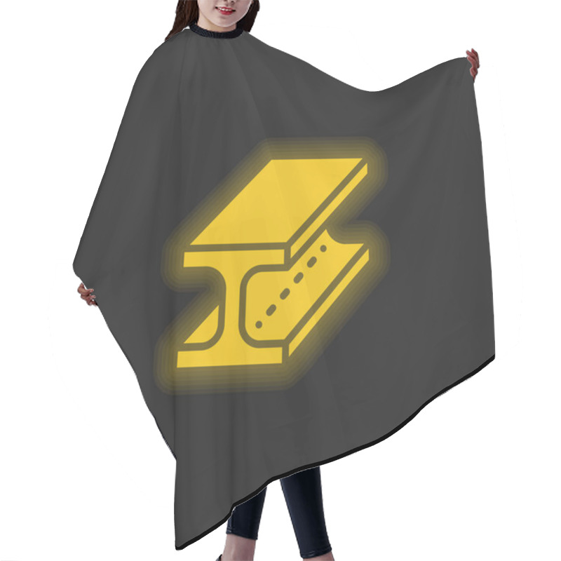 Personality  Beam Yellow Glowing Neon Icon Hair Cutting Cape