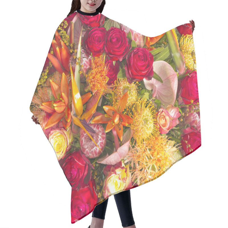 Personality  Beautiful Flower Arrangement Hair Cutting Cape