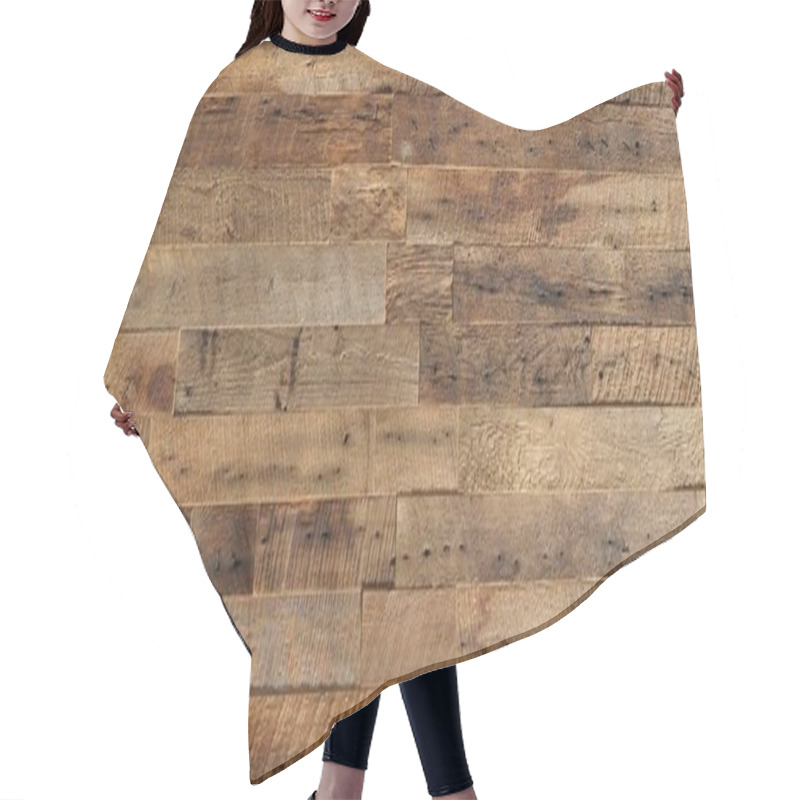 Personality  Reclaimed Wood Wall Paneling Texture Hair Cutting Cape