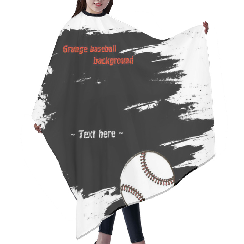 Personality  Set Of Hand Drawn Grunge Banners With Baseball Hair Cutting Cape