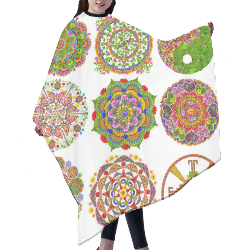 Personality  Floral Mandala Set Hair Cutting Cape