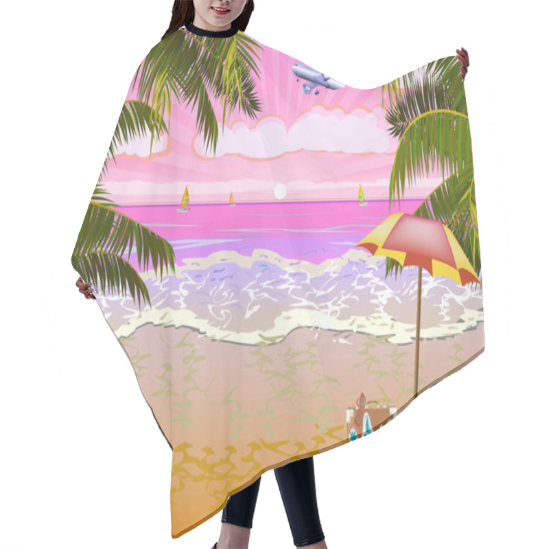 Personality  Summer Vacation And Travel Design Hair Cutting Cape