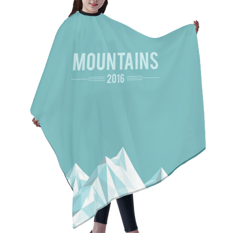 Personality  Snow Polygonal Mountains Hair Cutting Cape