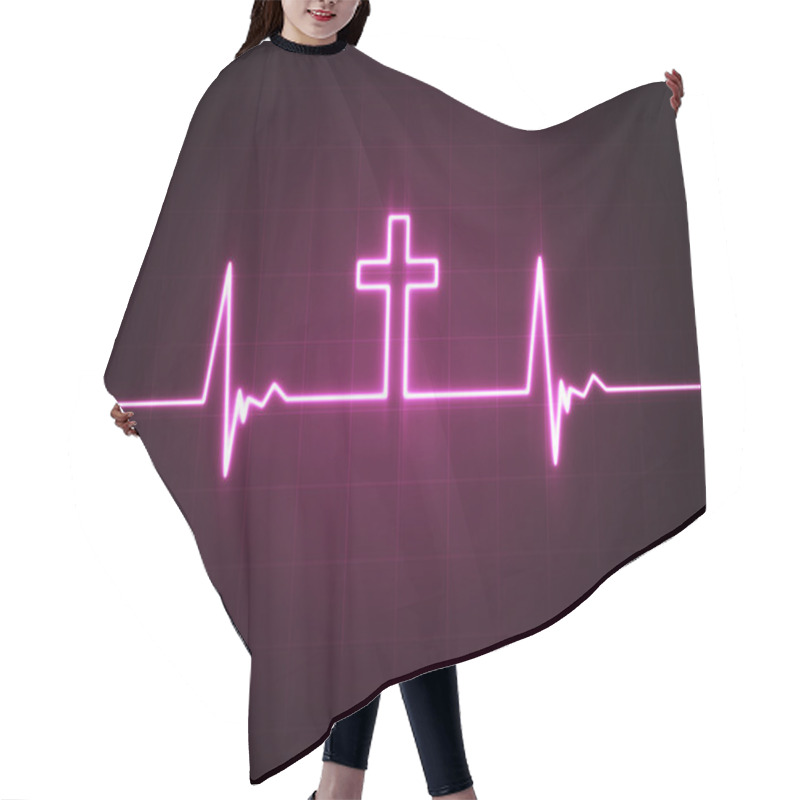 Personality  Heart Monitor With Cross Hair Cutting Cape