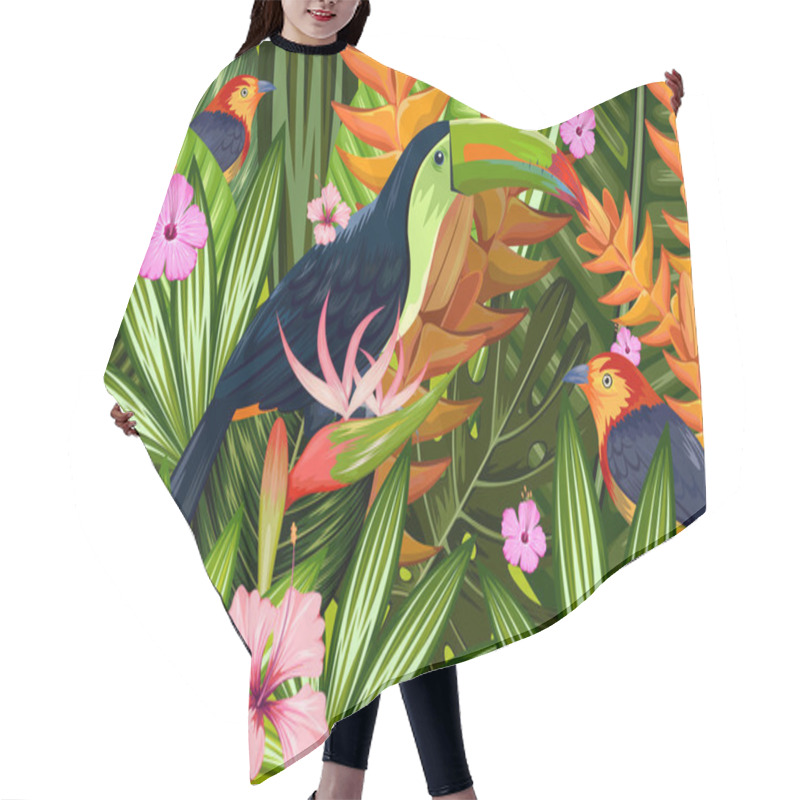 Personality  Exotic Tropical Background Hair Cutting Cape