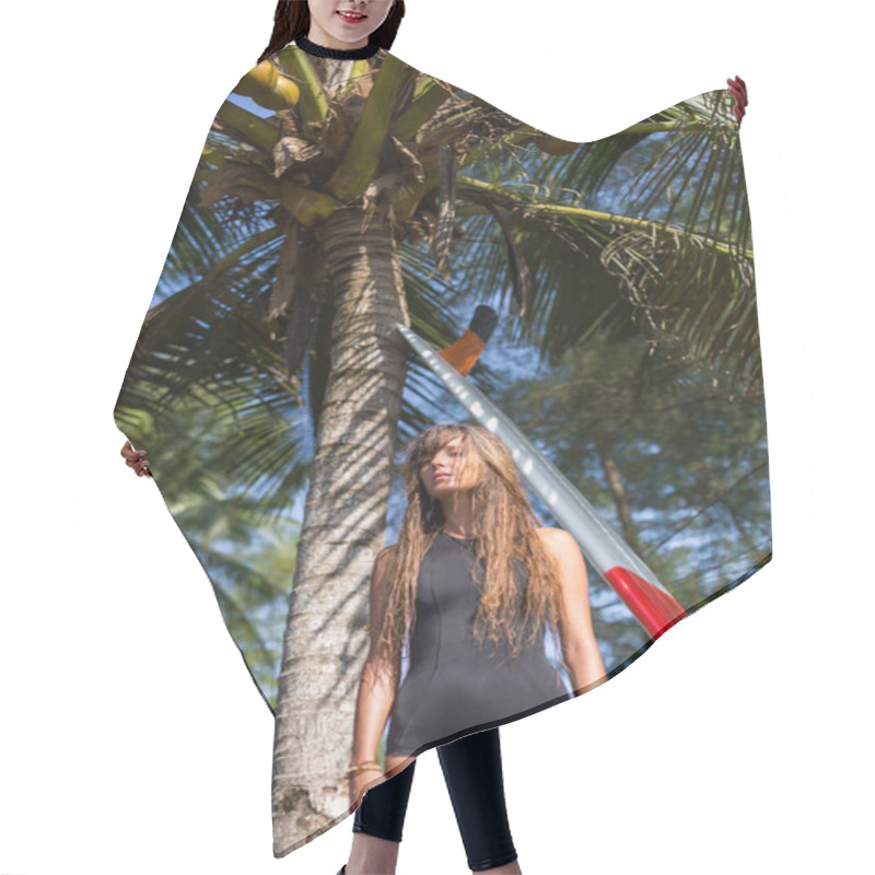 Personality  Palm Tree Hair Cutting Cape