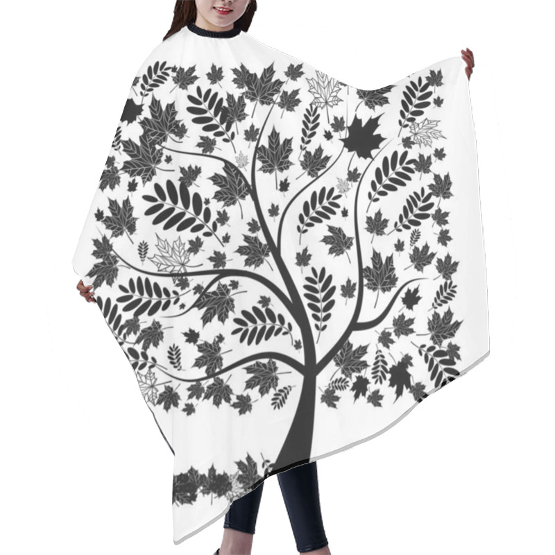 Personality  Beautiful Autumn Tree For Your Design Hair Cutting Cape