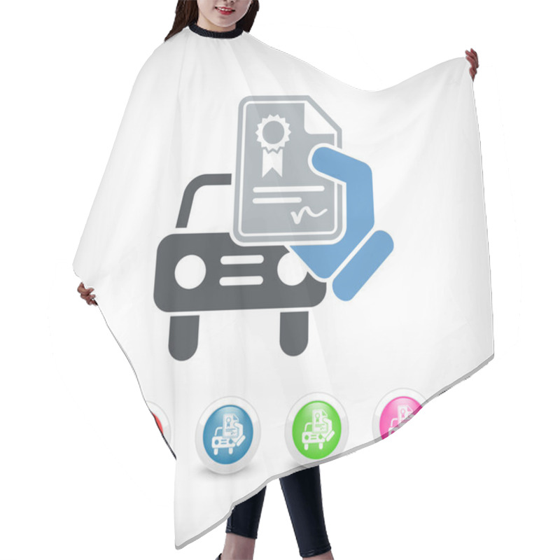 Personality  Car Certificate Icon Hair Cutting Cape