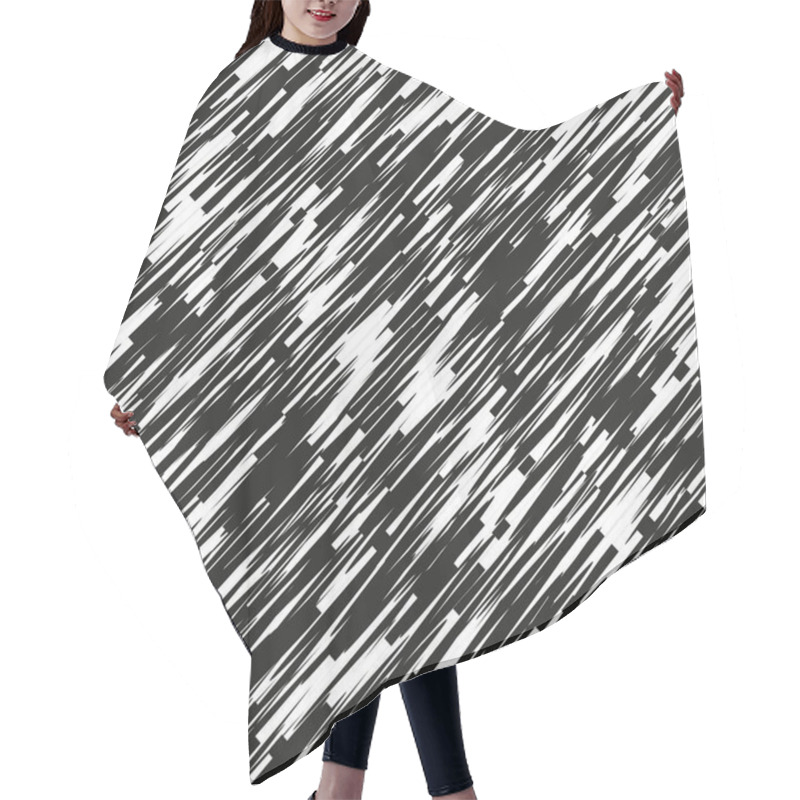 Personality  Diagonal Stripe Pattern. Abstract Vector Texture. Bold Black Lines. Graphic Monochrome Background. EPS 10. Hair Cutting Cape