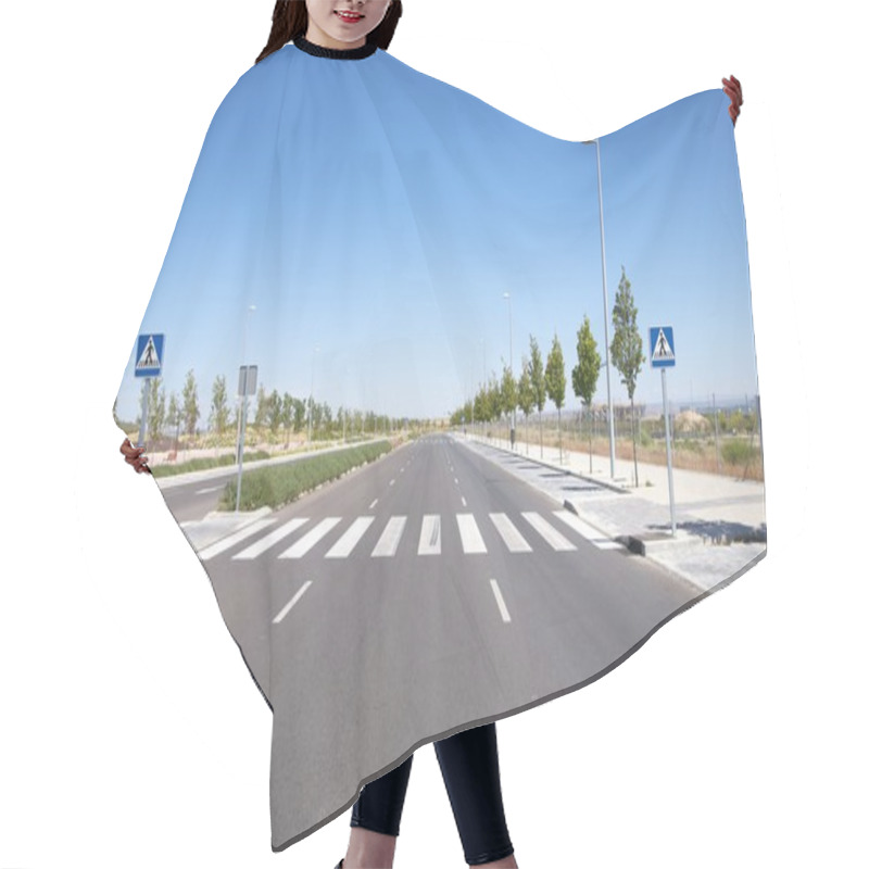 Personality  Nobody On Crosswalk Hair Cutting Cape