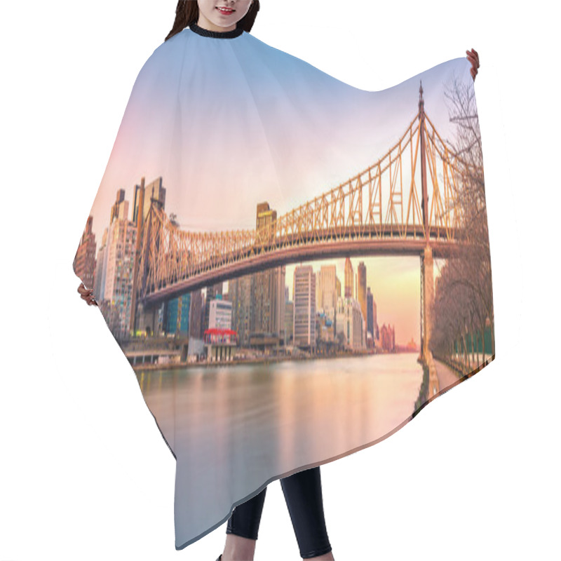 Personality  Queensboro Bridge Panorama At Sunset Hair Cutting Cape