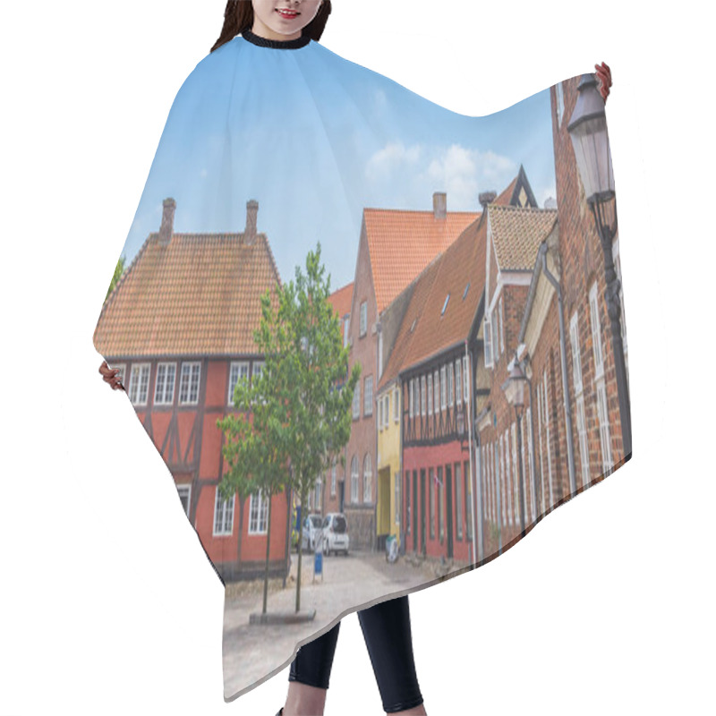 Personality  Panorama Of Old Buildings At The Matket Square Of Ribe, Denmark Hair Cutting Cape