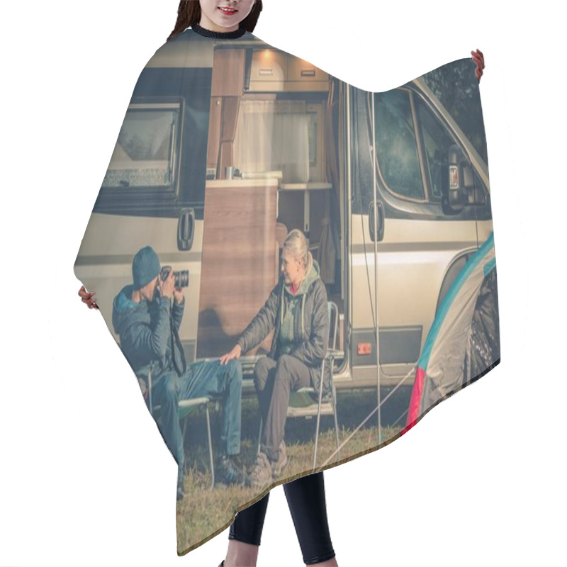 Personality  RV Camping Couples Fun Hair Cutting Cape