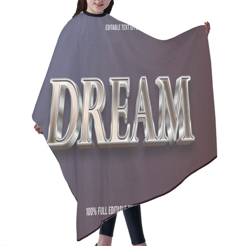 Personality  Dream Editable Text Effect 3 Dimension Emboss Luxury Style Hair Cutting Cape