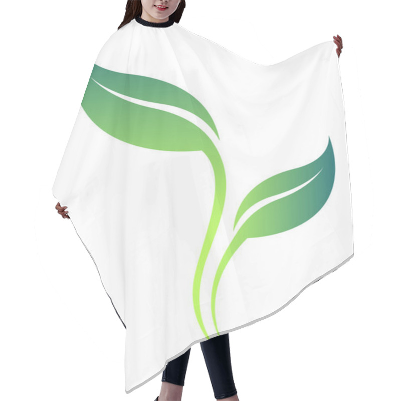 Personality  Vector  Stylized Tea Leaf Silhouette Isolated On White Hair Cutting Cape