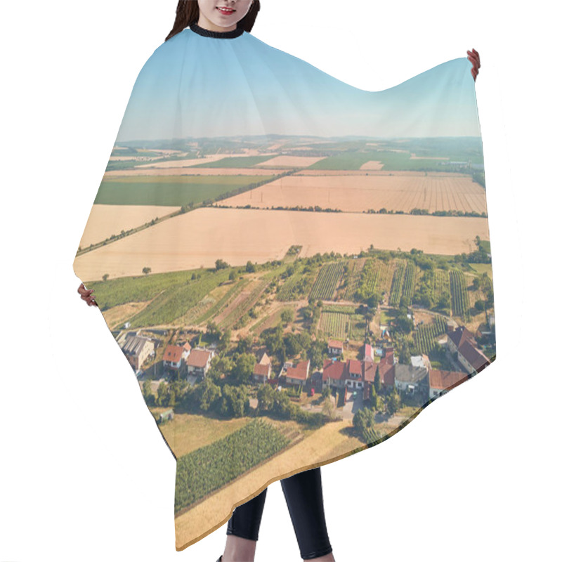 Personality  Aerial View Of Fields And Houses, Czech Republic Hair Cutting Cape