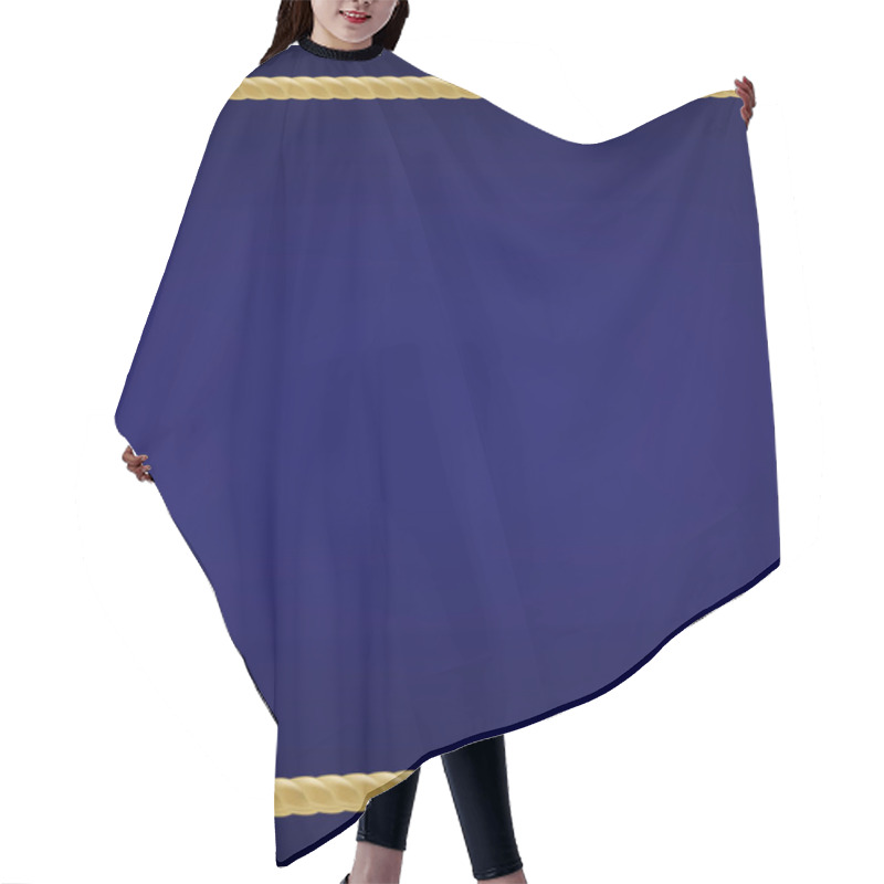 Personality  Blue Background With Rope Hair Cutting Cape