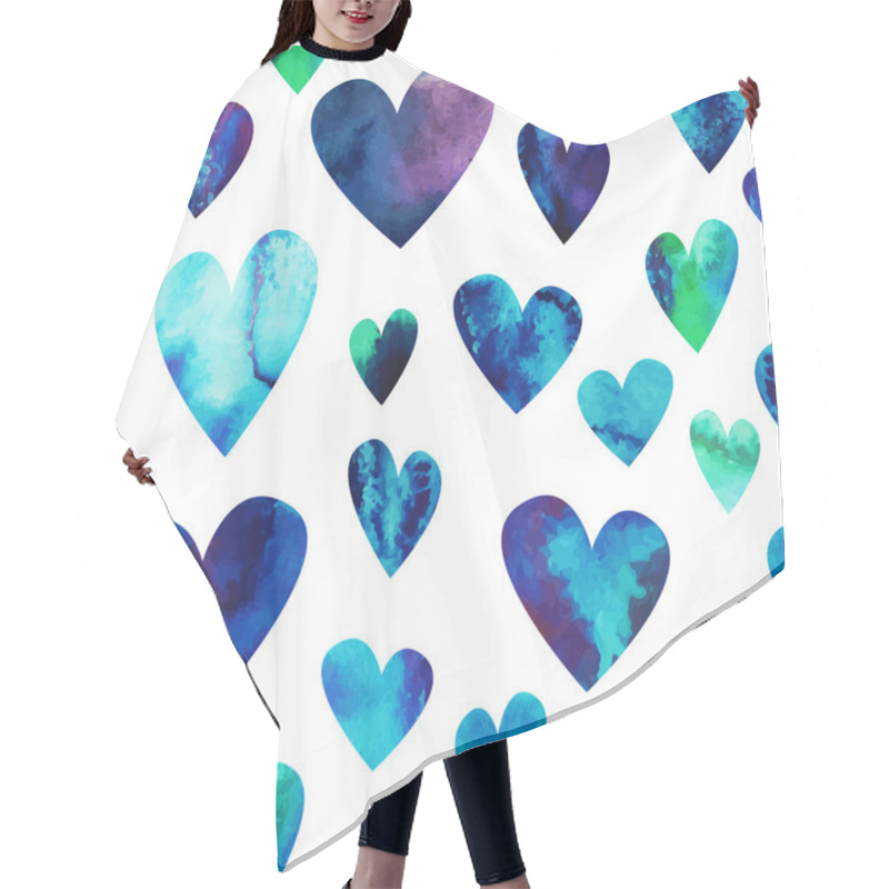 Personality  Seamless Pattern With Hearts Hair Cutting Cape