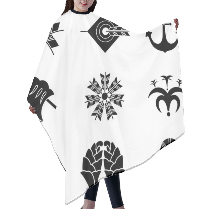 Personality  Japanese Family Crests 27 Hair Cutting Cape