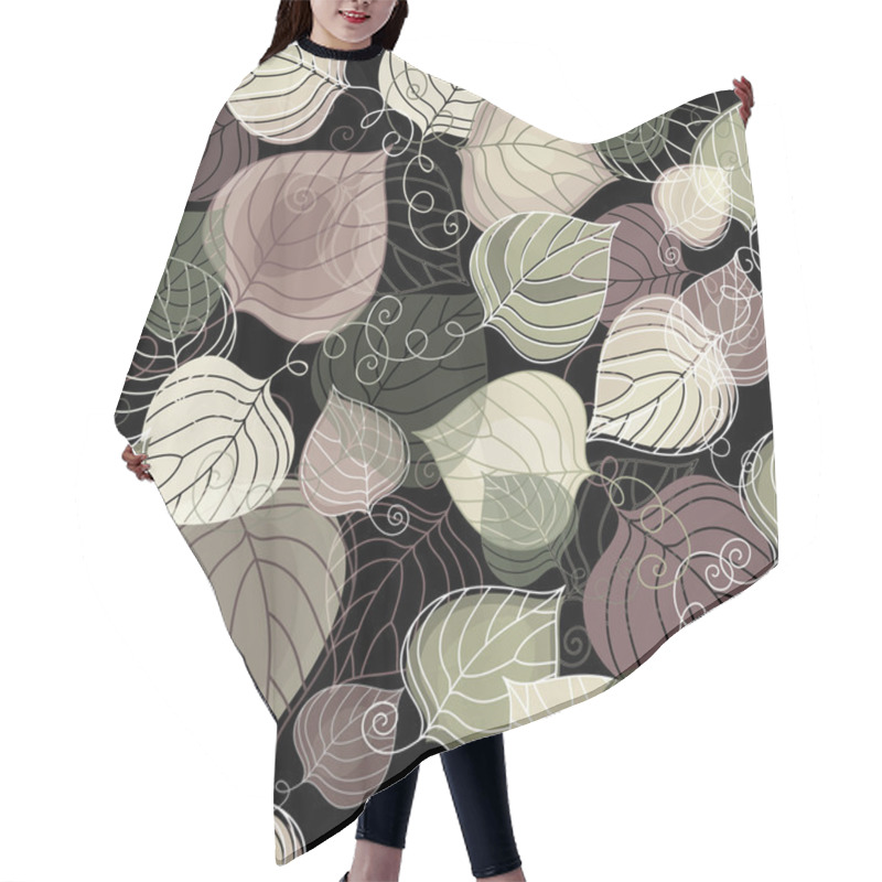 Personality  Dark Autumn Seamless Pattern Hair Cutting Cape