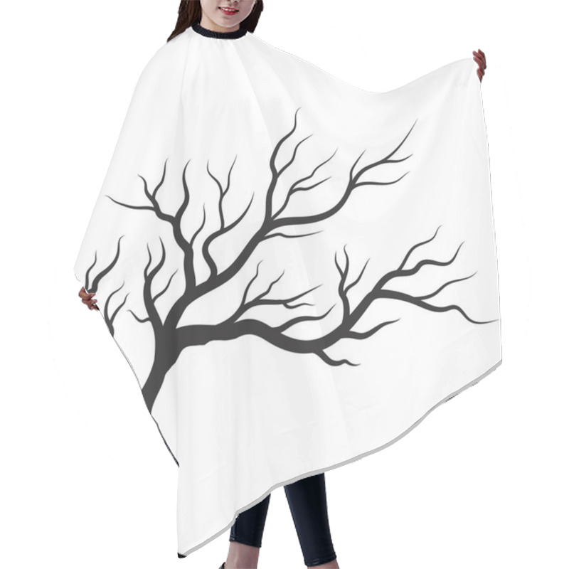 Personality  Tree Branch Vector Ilustration Design Template Hair Cutting Cape