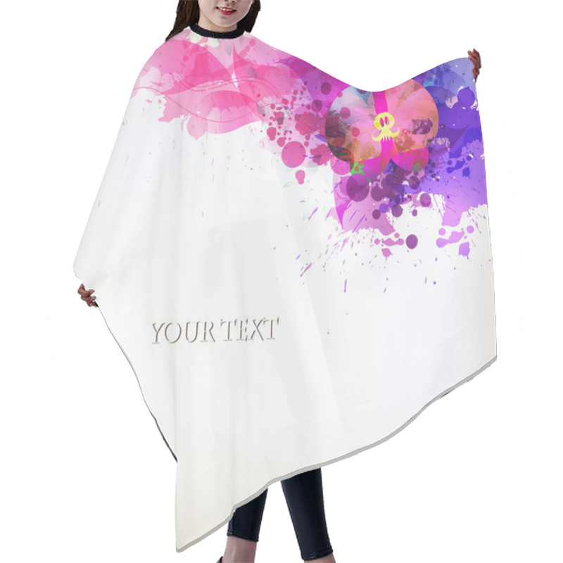 Personality  Abstract Floral Artistic Element . Hair Cutting Cape