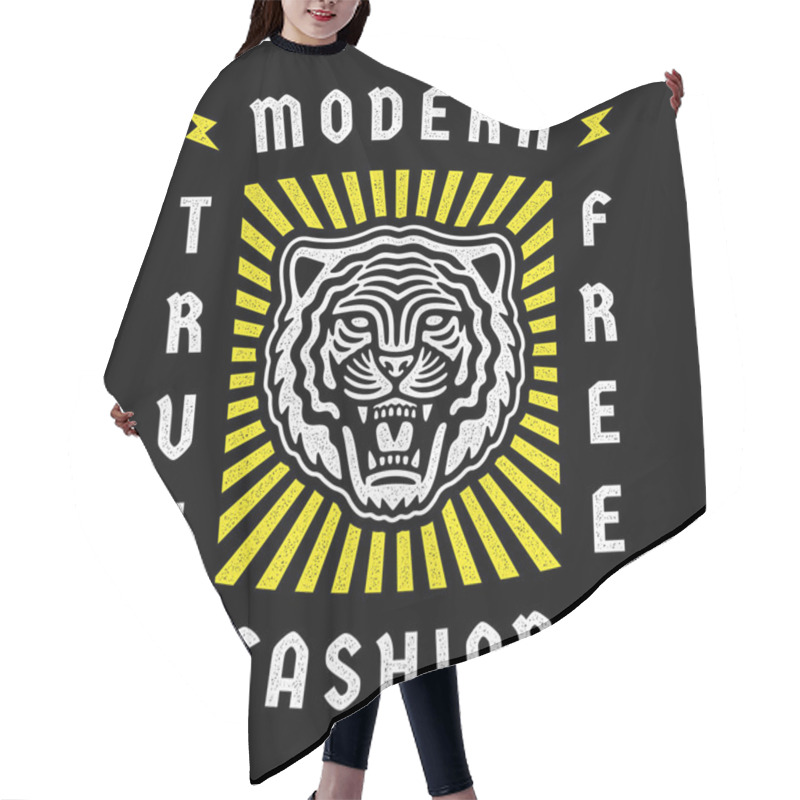 Personality  Roaring Tiger Poster. Hair Cutting Cape