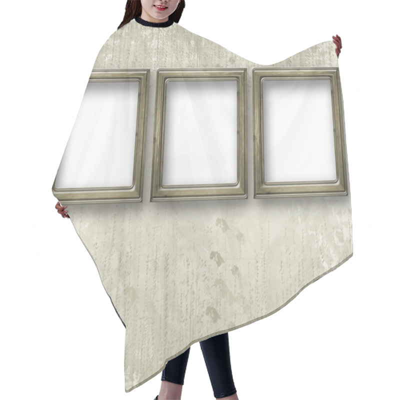 Personality  Grunge Papers Design In Scrapbooking Style With Frame Hair Cutting Cape