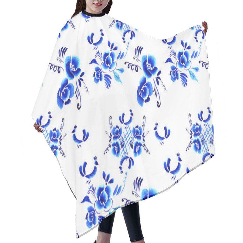 Personality  Folk Floral Background Hair Cutting Cape