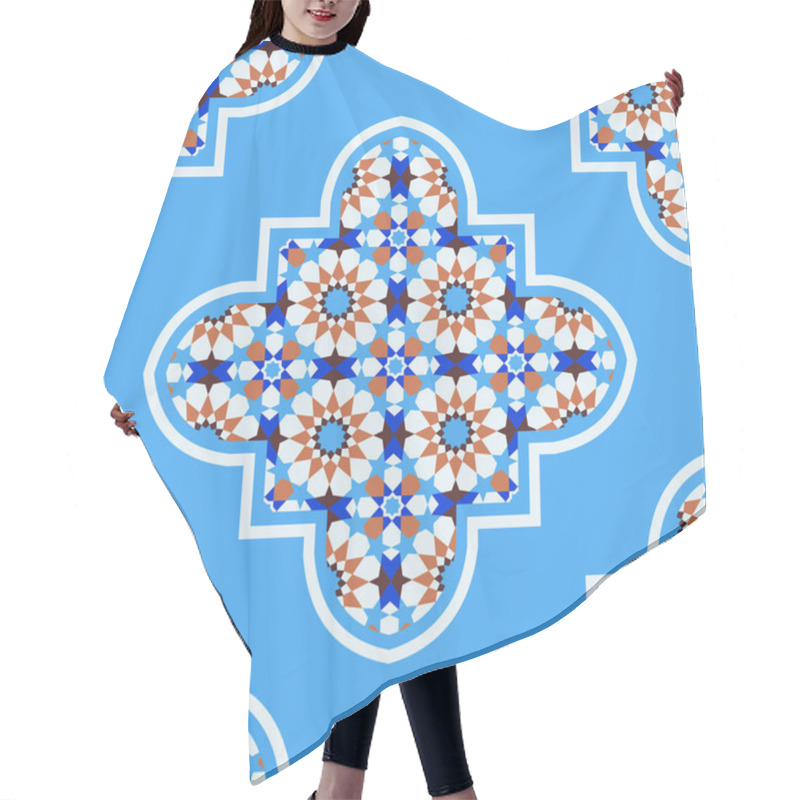 Personality  Mosaic Pattern In Moroccan Style Hair Cutting Cape