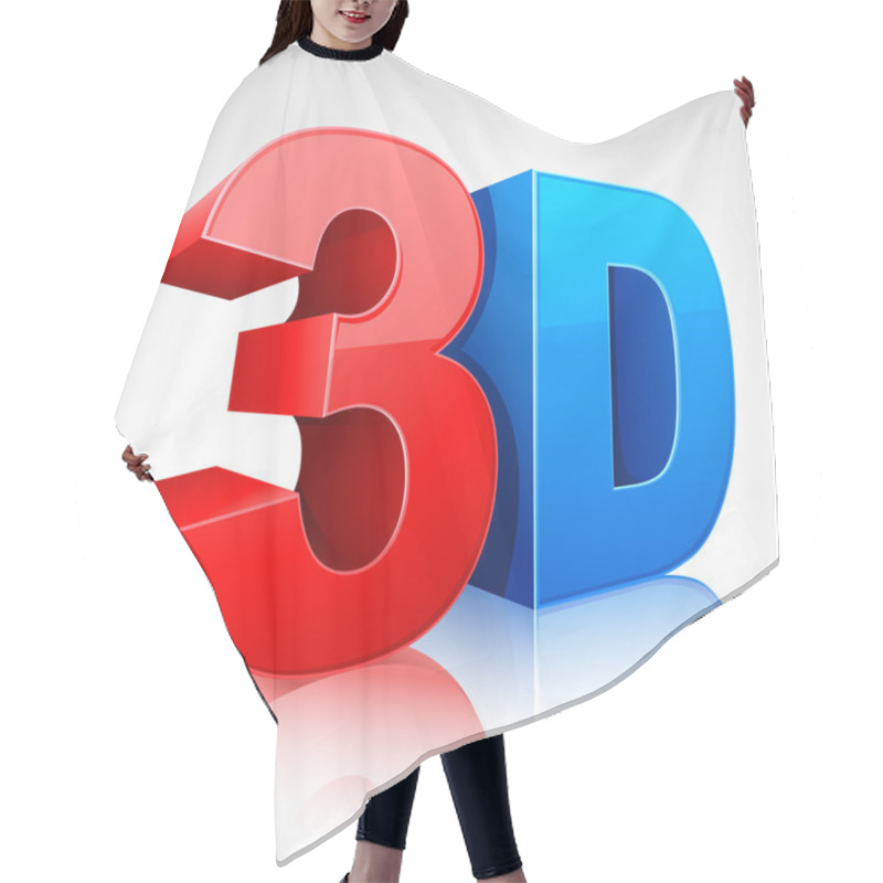 Personality  3D Word Symbol Hair Cutting Cape