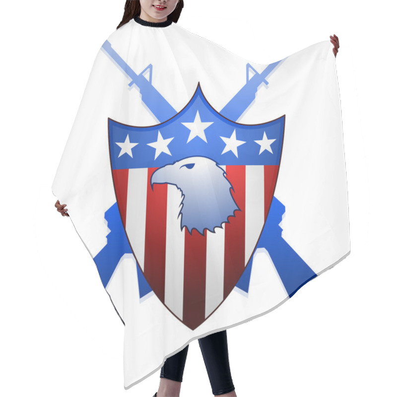 Personality  United States Shield Hair Cutting Cape