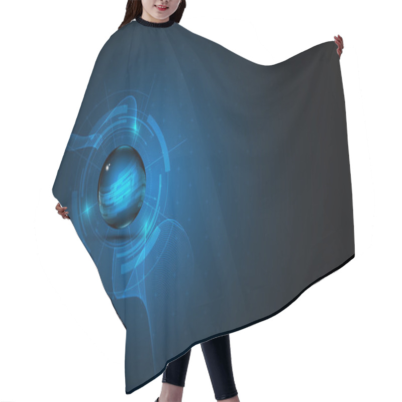 Personality  Digital Networking Innovation Concept Background Hair Cutting Cape