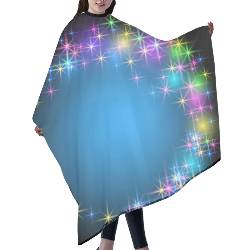 Personality  Salute And Firework With Sparkle Stars Hair Cutting Cape