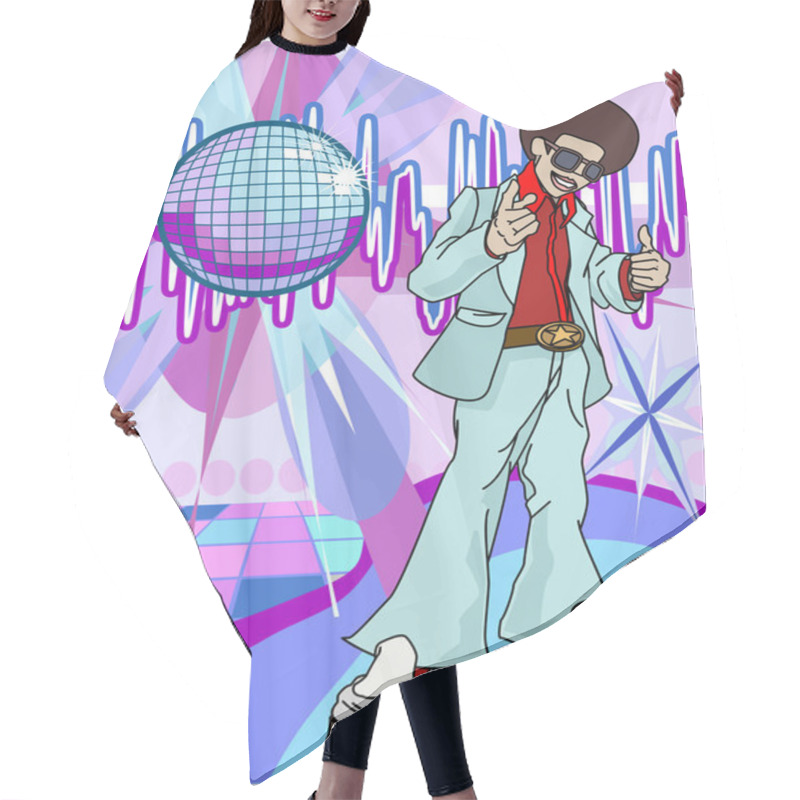 Personality  Image Of Disco Man Hair Cutting Cape