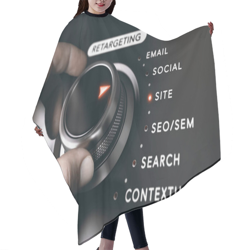 Personality  Retargeting Or Remarketing Concept Hair Cutting Cape